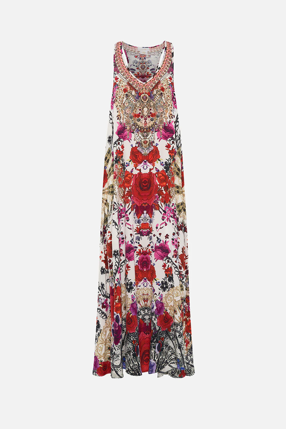 V NECK RACERBACK DRESS REIGN OF ROSES - Image 3