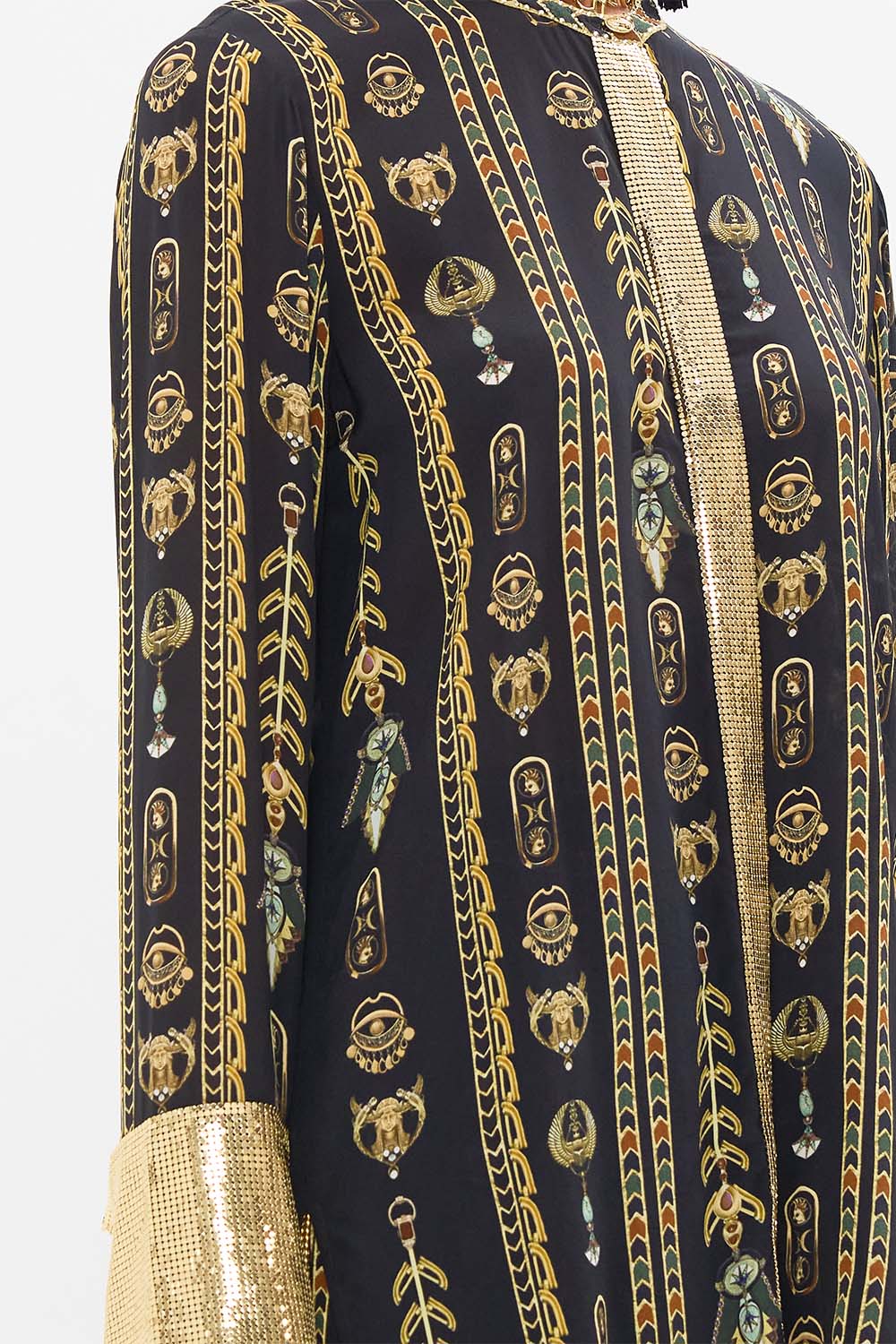 SHIRT WITH  GILDED MESH PLACKET AND CUFFS THEY CALLED HER NEFERTARI - Image 6