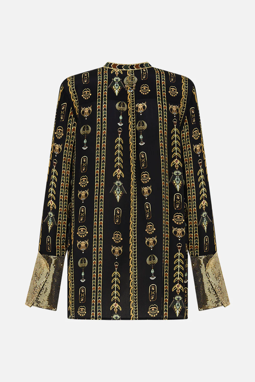 SHIRT WITH  GILDED MESH PLACKET AND CUFFS THEY CALLED HER NEFERTARI - Image 7