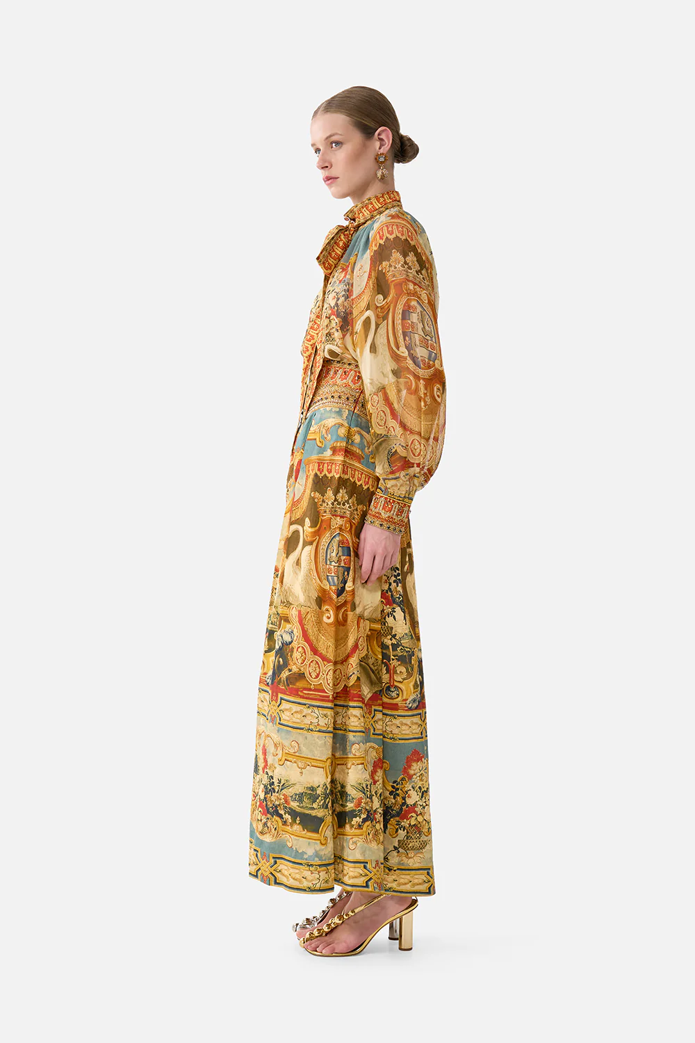 CORSET WAIST MAXI SKIRT LIFE’S RICH TAPESTRY - Image 4
